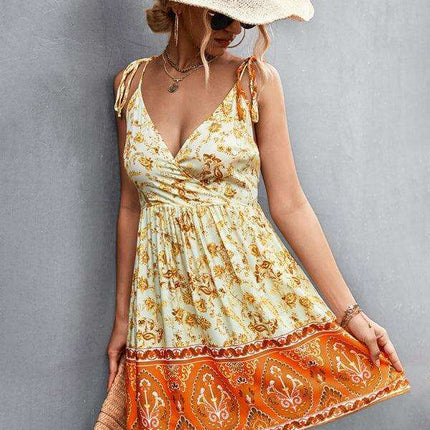 Bohemian Blossom Backless Maxi Dress for Summer Adventures - Très Elite