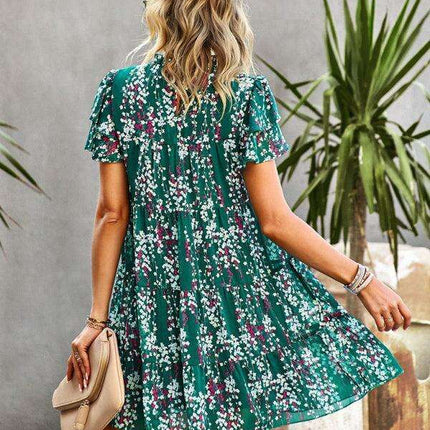 Bohemian Blossom Floral Dress - Très Elite