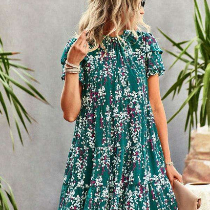 Bohemian Blossom Floral Dress - Très Elite