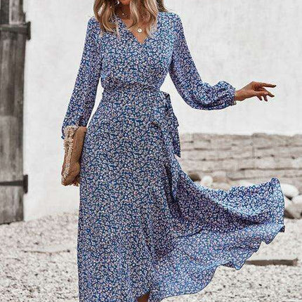 Bohemian Blossom Floral Lantern Sleeve Dress - Lightweight Rayon Blend Choice. bohemian-blossom-floral-lantern-sleeve-dress-lightweight-rayon-blend-choice Clothing, Shoes & Accessories›Women›Clothing›Dresses›Casual