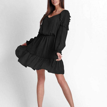Bohemian Breeze Chiffon Midi Dress European Cocktail Dress - Très Elite