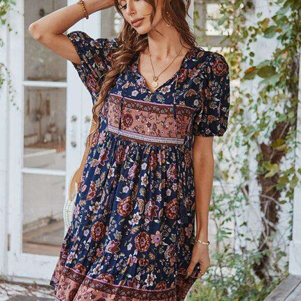 Bohemian Breeze Viscose Summer Dress for Beach Retreats - Très Elite
