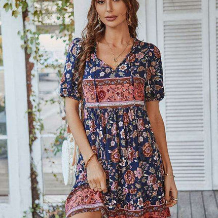 Bohemian Breeze Viscose Summer Dress for Beach Retreats - Très Elite