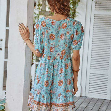 Bohemian Breeze Viscose Summer Dress for Beach Retreats - Très Elite
