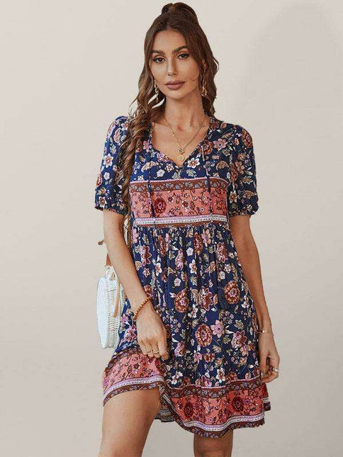 Bohemian Breeze Viscose Summer Dress for Beach Retreats
