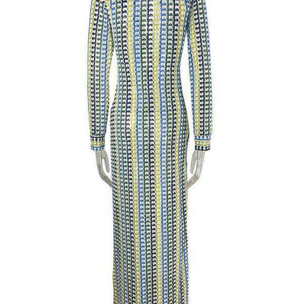Bohemian Elegance Hollow V-neck Maxi Dress with Playful Slit for Women - Très Elite