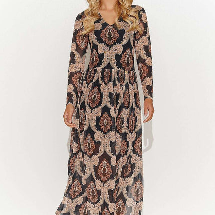 Bohemian Elegance Makadamia Maxi Gown