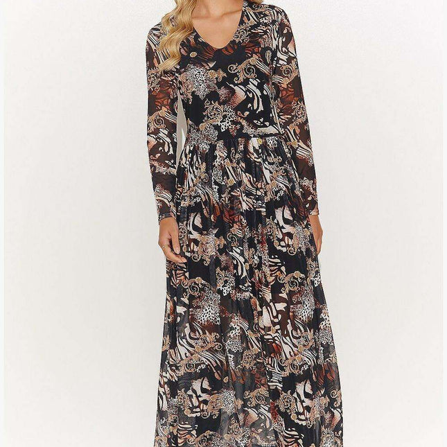 Bohemian Elegance Makadamia Maxi Gown