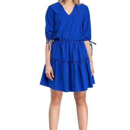 Bohemian Elegance Ruffle Midi Dress - Moe Model 85003 - Très Elite