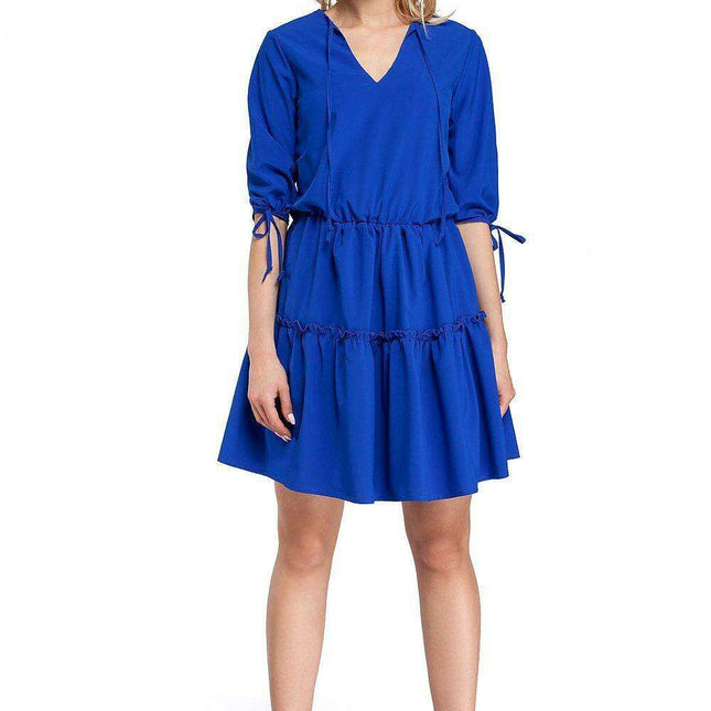 Bohemian Elegance Ruffle Midi Dress - Moe Model 85003