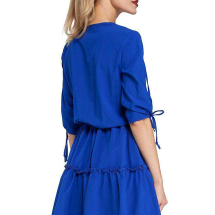 Bohemian Elegance Ruffle Midi Dress - Moe Model 85003 - Très Elite
