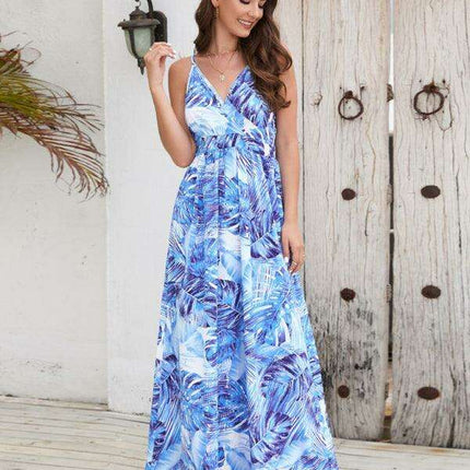 Bohemian Elegance V-Neck Maxi Dress - Très Elite