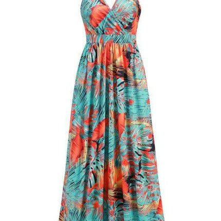 Bohemian Elegance V-Neck Maxi Dress - Très Elite