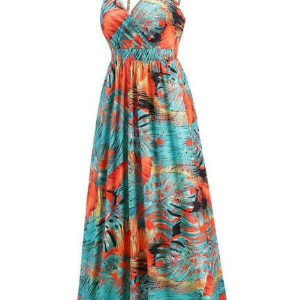Bohemian Elegance V-Neck Maxi Dress - Très Elite