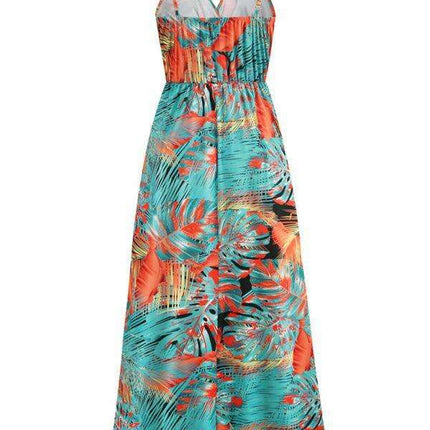 Bohemian Elegance V-Neck Maxi Dress - Très Elite