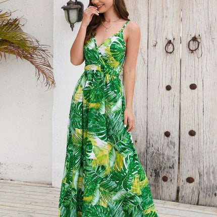 Bohemian Elegance V-Neck Maxi Dress - Très Elite