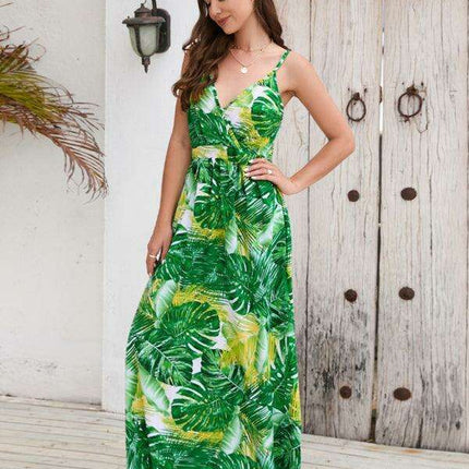 Bohemian Elegance V-Neck Maxi Dress - Très Elite