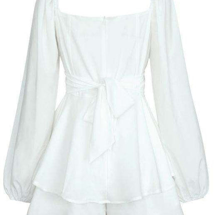 Bohemian Flutter Sleeve Jumpsuit Shorts - Très Elite