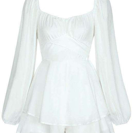 Bohemian Flutter Sleeve Jumpsuit Shorts - Très Elite