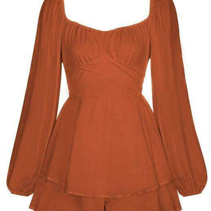 Bohemian Flutter Sleeve Jumpsuit Shorts - Très Elite