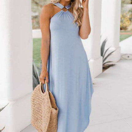Bohemian Halter Maxi Gown - Stylish Summer Dress for Women - Très Elite