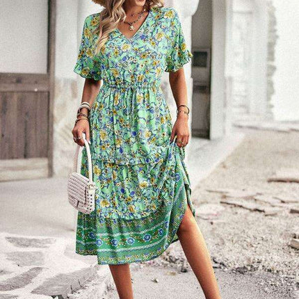 Bohemian Inspired A-Line Skirt with Eye-Catching Print for Women - Très Elite