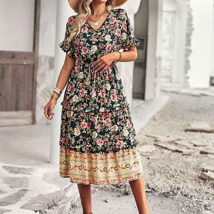 Bohemian Inspired A-Line Skirt with Eye-Catching Print for Women - Très Elite