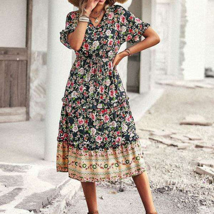 Bohemian Inspired A-Line Skirt with Eye-Catching Print for Women - Très Elite