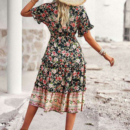 Bohemian Inspired A-Line Skirt with Eye-Catching Print for Women - Très Elite
