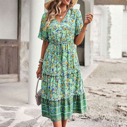 Bohemian Inspired A-Line Skirt with Eye-Catching Print for Women - Très Elite