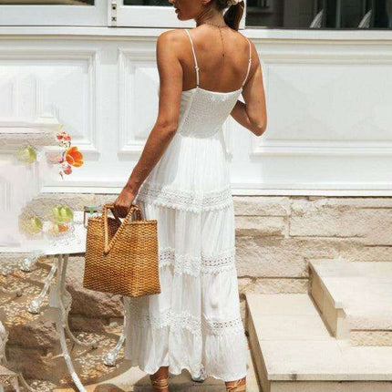 Bohemian Lace Midi Dress with Vintage Elegance - Très Elite