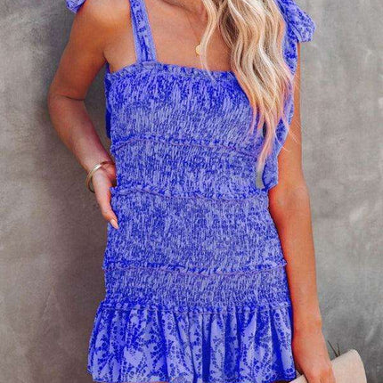 Bohemian Style Ruffled Dress with Off-Shoulder Sleeves - Très Elite