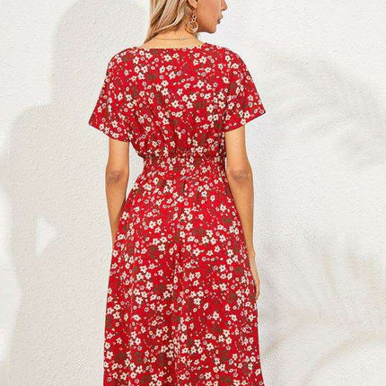 Bohemian Summer Square Neck Dress - Lightweight and Trendy - Très Elite
