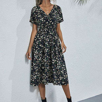 Bohemian Summer Square Neck Dress - Lightweight and Trendy