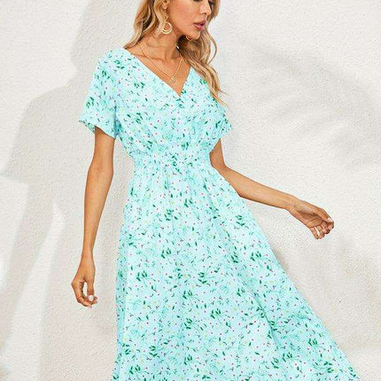 Bohemian Summer Square Neck Dress - Lightweight and Trendy