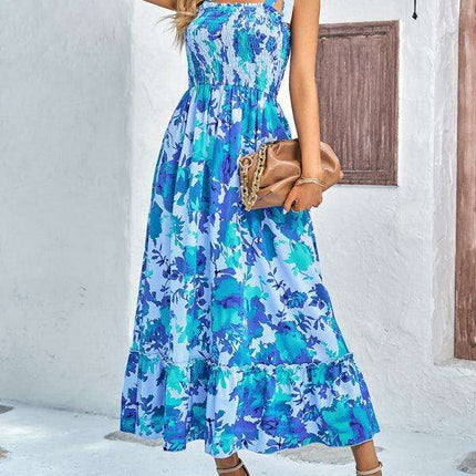 Bohemian Summer Vibes Sleeveless Maxi Dress - Women's Trendy Print Fashion - Très Elite