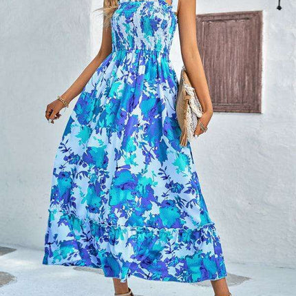 Bohemian Summer Vibes Sleeveless Maxi Dress - Women's Trendy Print Fashion - Très Elite