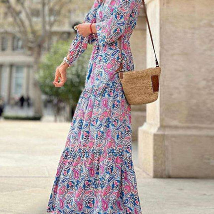 Bohemian V-Neck Swing Dress for Effortless Style - Très Elite