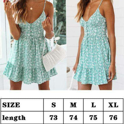 Boho Blossom Floral Mini Sundress - Sustainable Style for Women - Très Elite