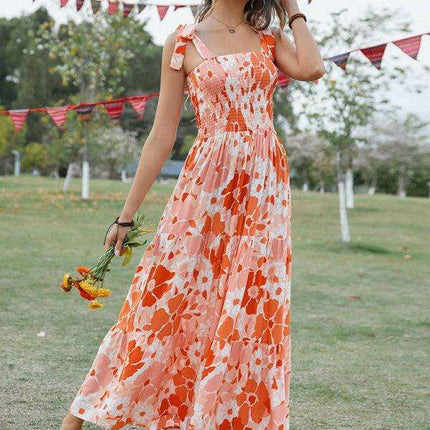 Boho Blossom Rayon Maxi Dress - Très Elite