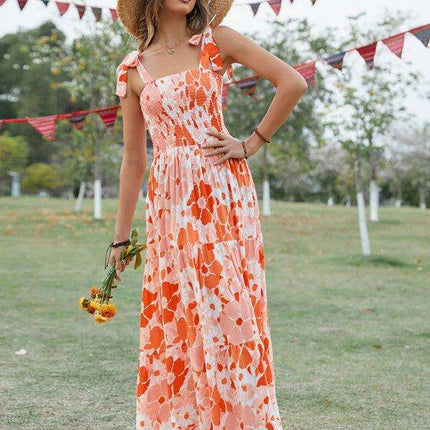 Boho Blossom Rayon Maxi Dress - Très Elite