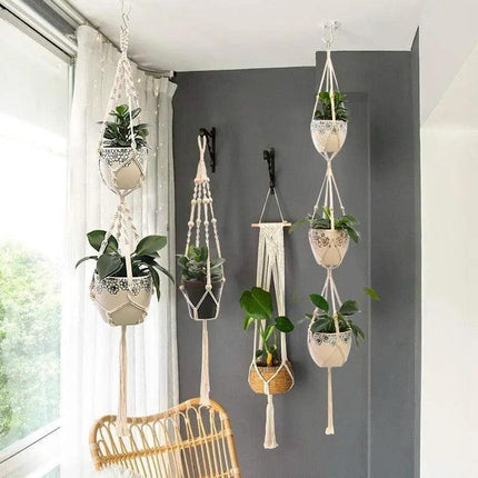 Boho Chic: Artisan-Woven Rattan Planter for Trendy Interior Design - Très Elite
