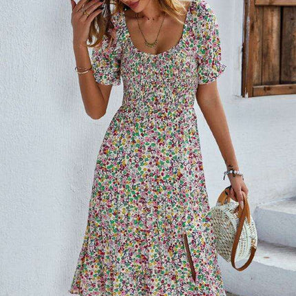 Boho Chic Floral Maxi Dress - Lightweight Rayon for Effortless Elegance