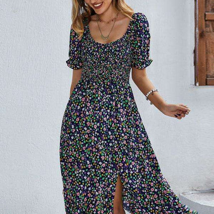 Boho Chic Floral Maxi Dress - Lightweight Rayon for Effortless Elegance