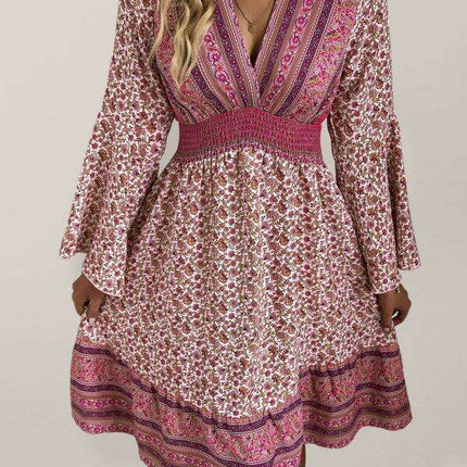 Boho Chic Long Sleeve Flowy Maxi Dress - Stylish Women's Dress for All Occasions - Très Elite