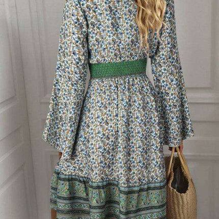 Boho Chic Long Sleeve Flowy Maxi Dress - Stylish Women's Dress for All Occasions - Très Elite