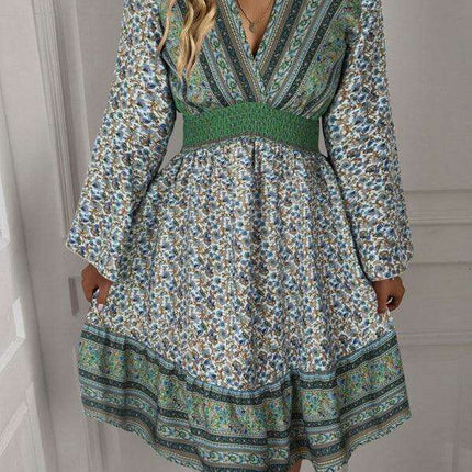 Boho Chic Long Sleeve Flowy Maxi Dress - Stylish Women's Dress for All Occasions - Très Elite