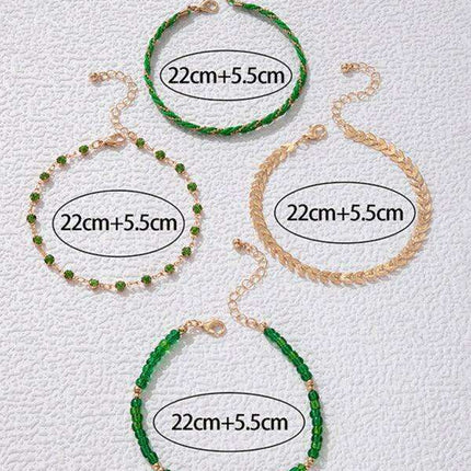 Boho Chic Shell and Bead Layered Anklet - Trendy Foot Jewelry for Effortless Summer Style - Très Elite
