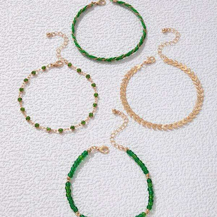 Boho Chic Shell and Bead Layered Anklet - Trendy Foot Jewelry for Effortless Summer Style - Très Elite
