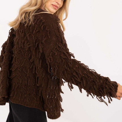 Boho Style Cardigan 216699 Open Front Womens Knit Sweater - Très Elite